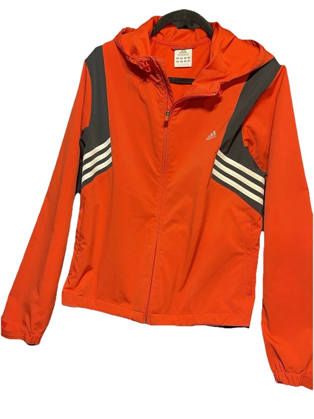 Adidas Women’s Large Hooded Zip Up Coat Red #0271